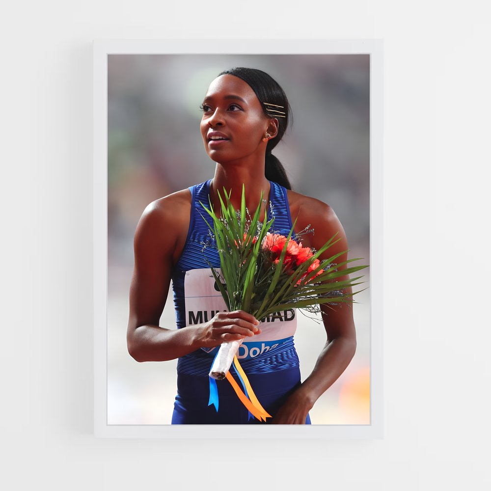 Poster Médaille de Fleurs – affiche Athlétisme (vue 3)